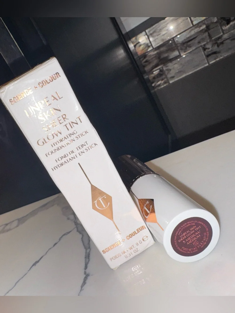 Charlotte Tilbury Unreal Skin Sheer Glow Tint Hydrating Foundation Stick – 5 Med